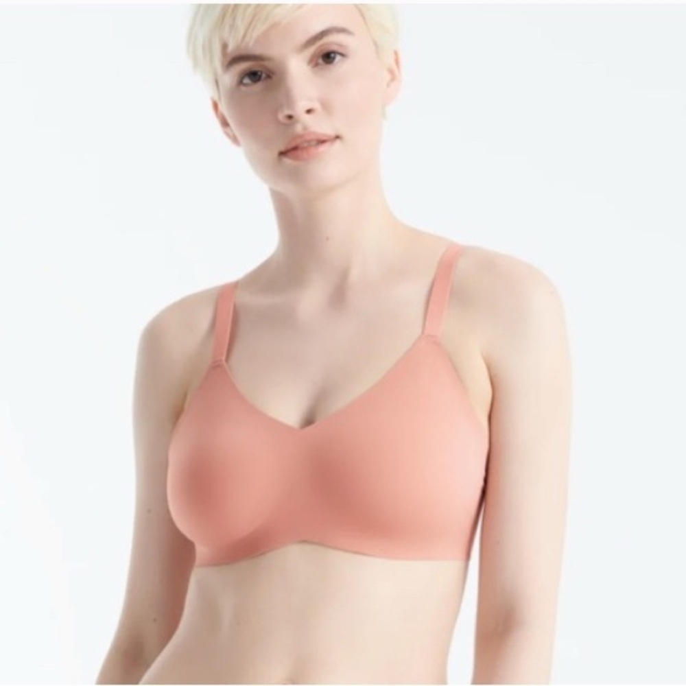 KNIX Sz 1 Thin Strap V-Neck Removable Pads in Ginger NEW WITH TAGS.